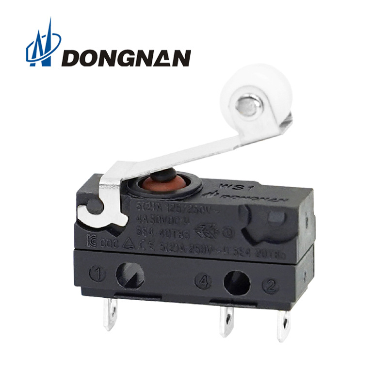 DONGNAN精密儀器儀表帶滾輪手柄防水微動(dòng)開關(guān) 溫濕控制器微動(dòng)開關(guān)