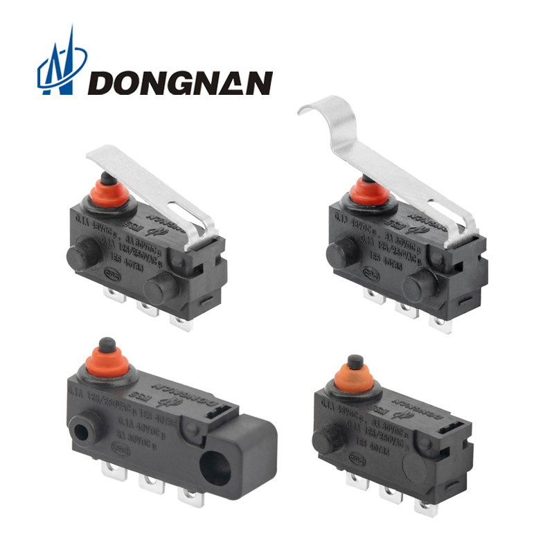 DONGNAN汽車引擎蓋鎖微動開關(guān)廠家 新能源充電槍ip67防水微動開關(guān)